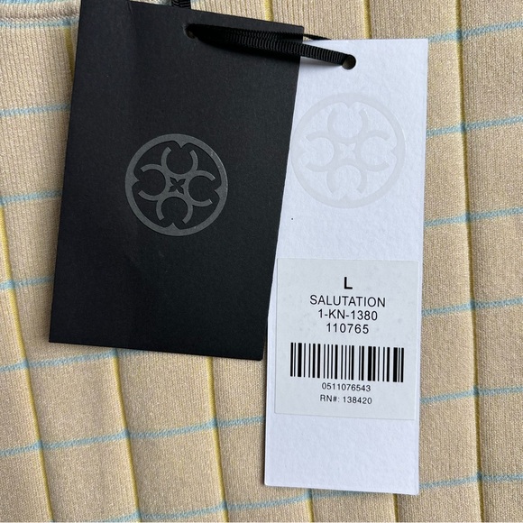 Carlisle Collection Salutation Sleeveless Top Blouse Yellow Size Large - Picture 8 of 16